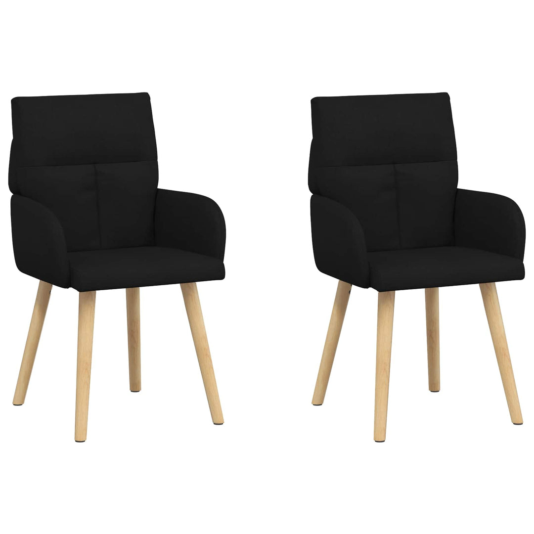 Spisestole 2 stk. Stof Sort 60 x 56 x 96 cm