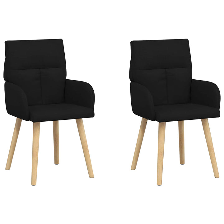 Spisestole 2 stk. Stof Sort 60 x 56 x 96 cm