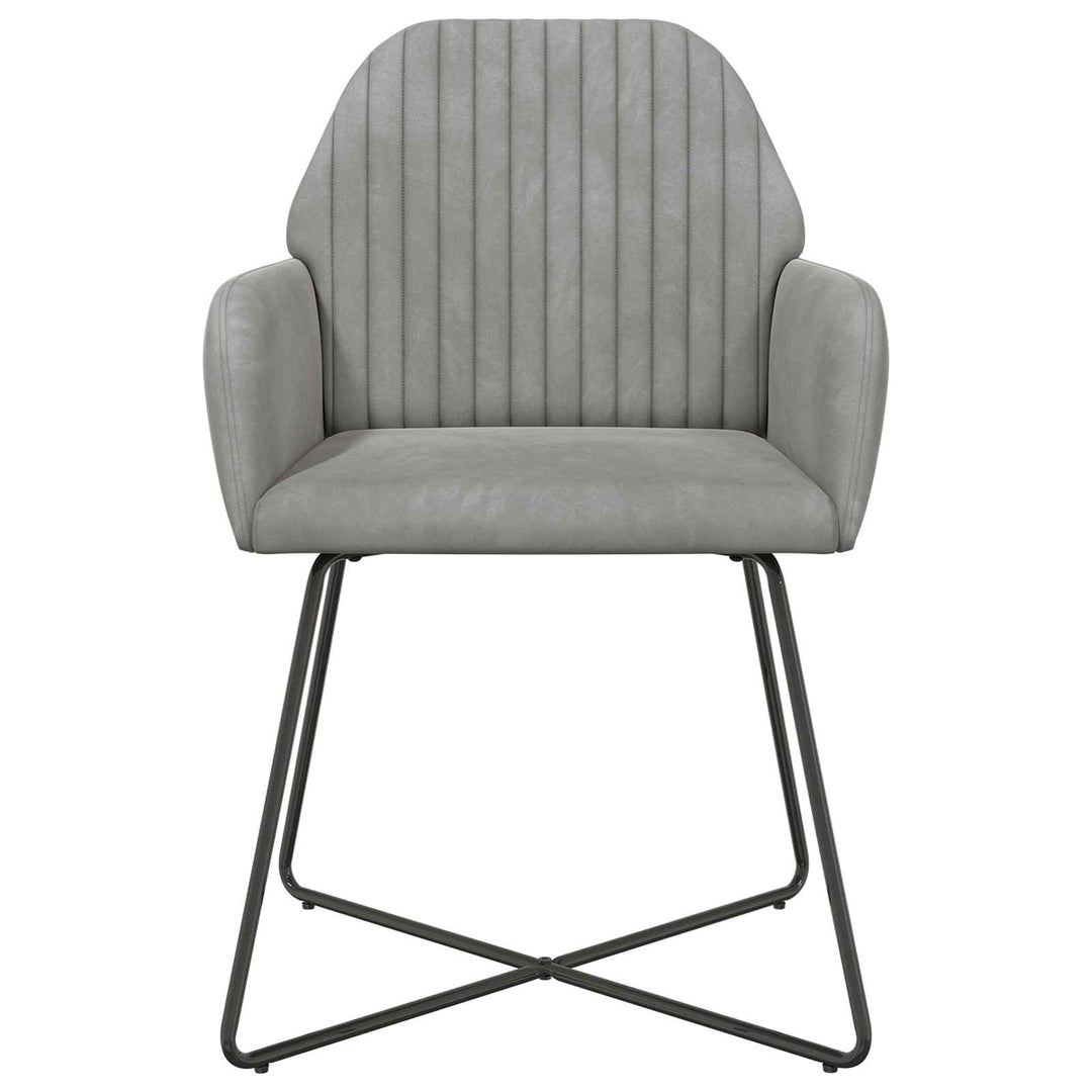 Spisestole 2 stk. Fløjl Lysegrå 55 x 50 x 84 cm