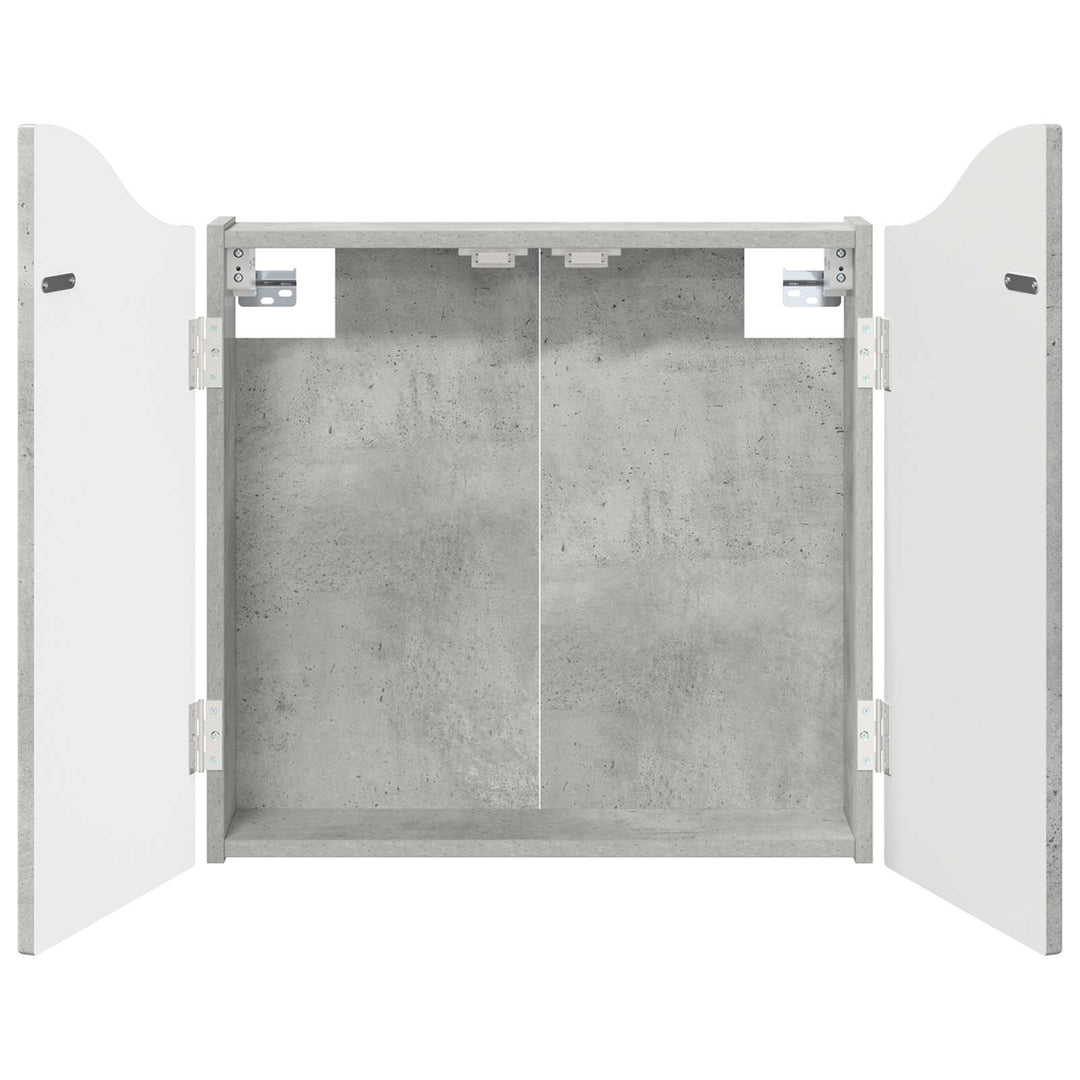 Dartboard Skab Betongrå 56 x 12 x 63 cm Konstrueret træ