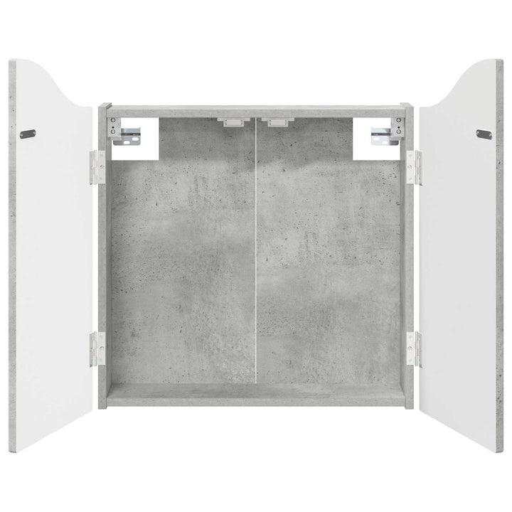 Dartboard Skab Betongrå 56 x 12 x 63 cm Konstrueret træ