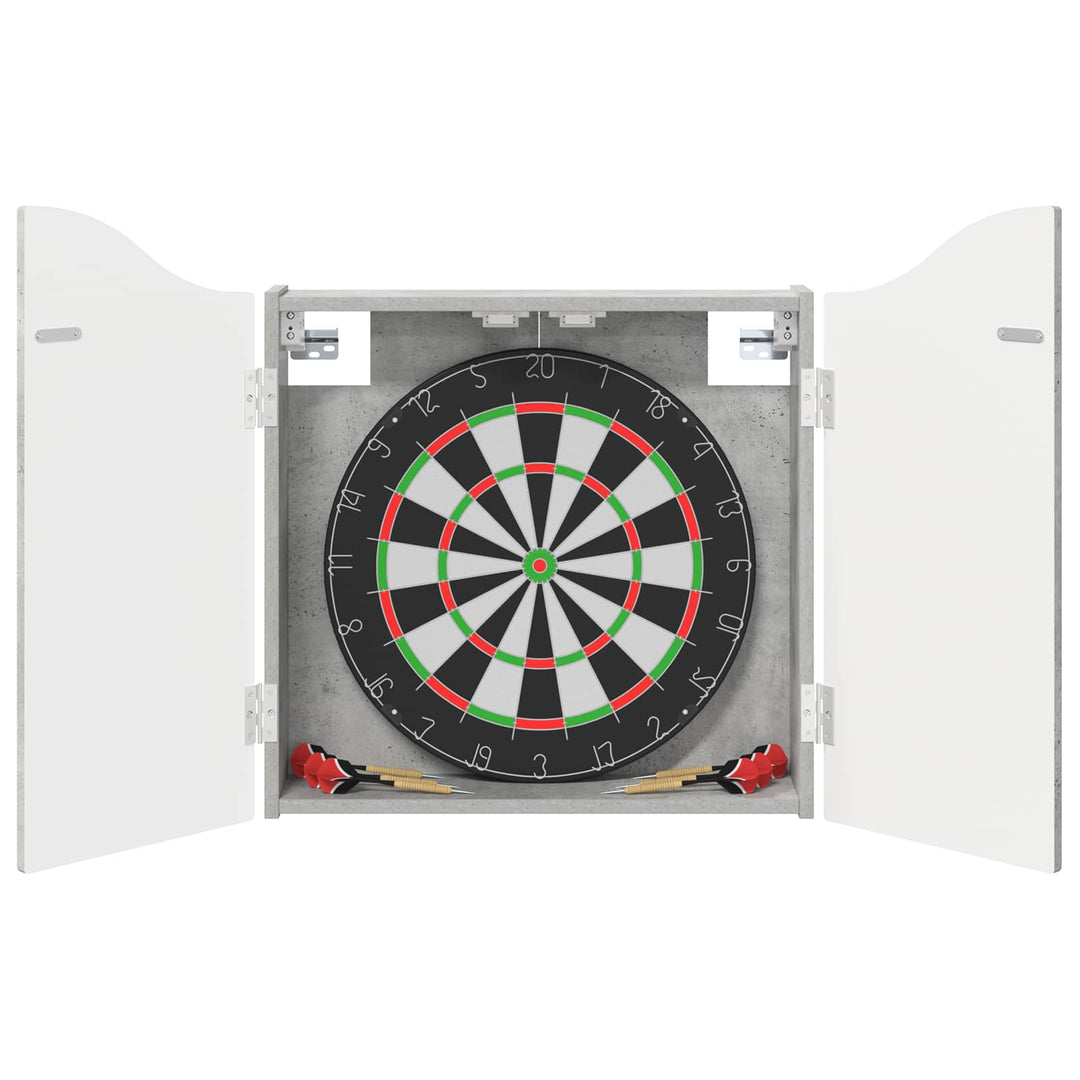 Dartboard Skab Betongrå 56 x 12 x 63 cm Konstrueret træ