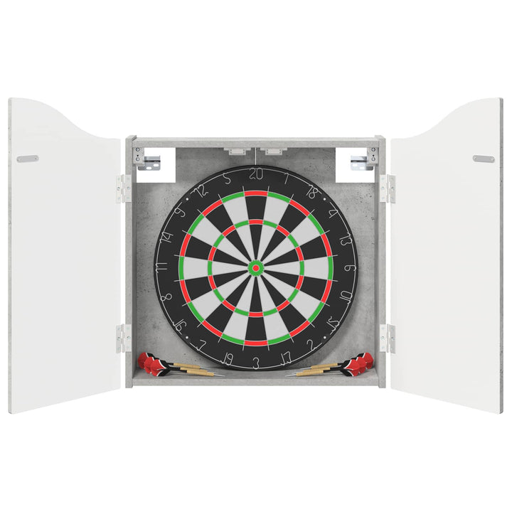 Dartboard Skab Betongrå 56 x 12 x 63 cm Konstrueret træ