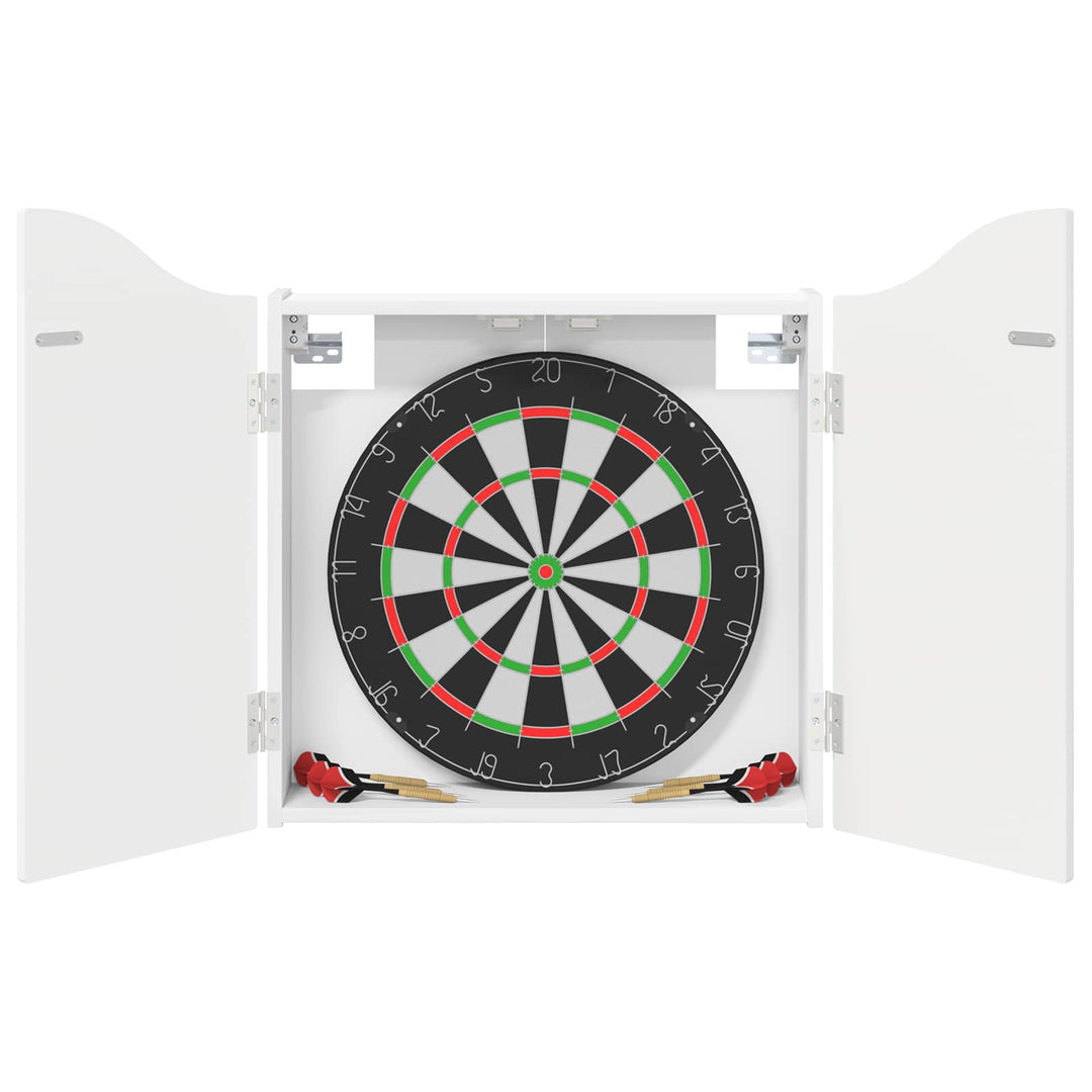 Dartboard Skab Hvid højglans 56 x 12 x 63 cm Konstrueret træ