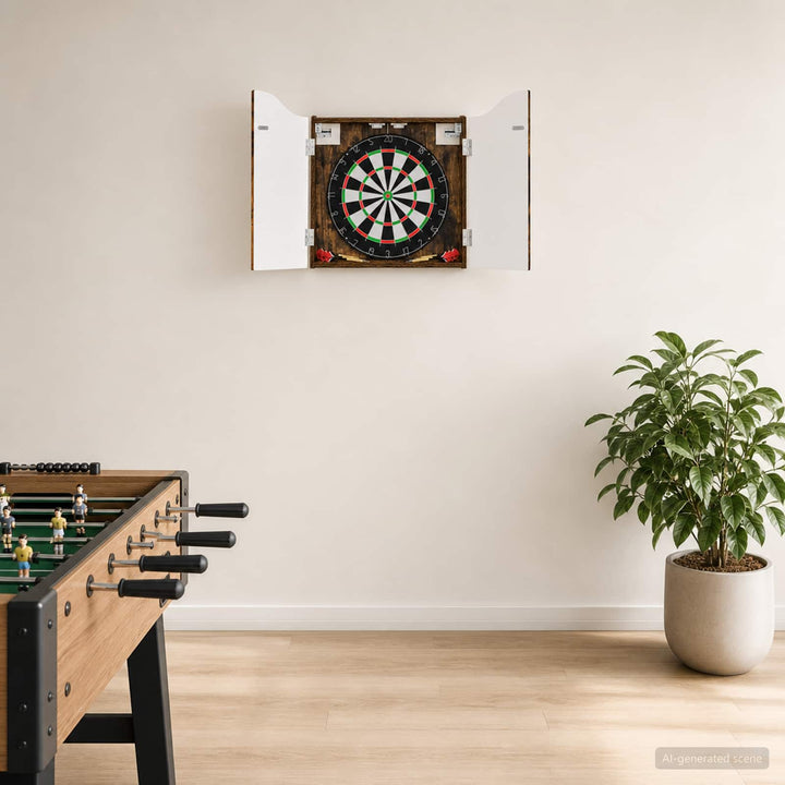 Dartboard Skab Røget eg 56 x 12 x 63 cm Konstrueret træ