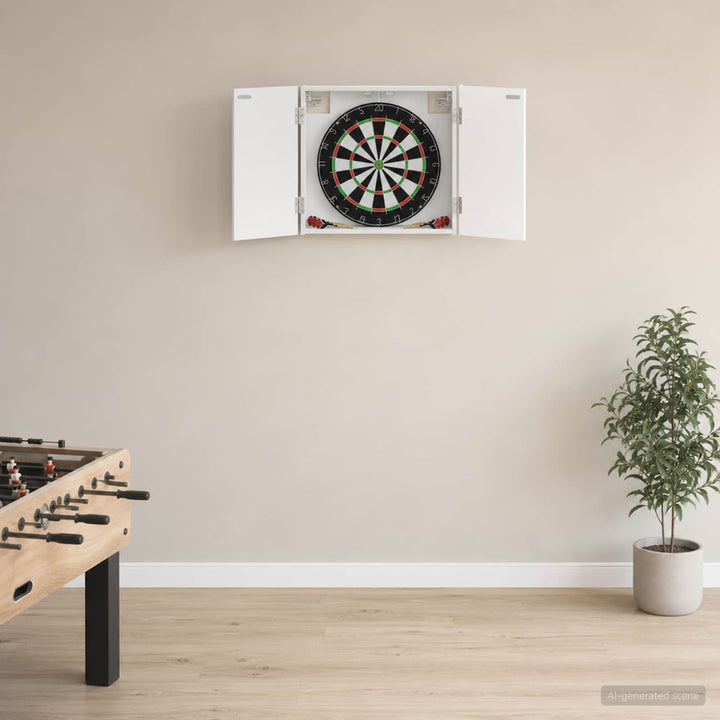 Dartboard Skab Hvid 56 x 12 x 53,5 cm Konstrueret træ
