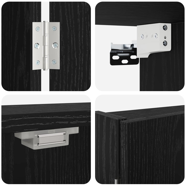 Dartboard Skab Sort eg 56 x 12 x 53,5 cm Konstrueret træ