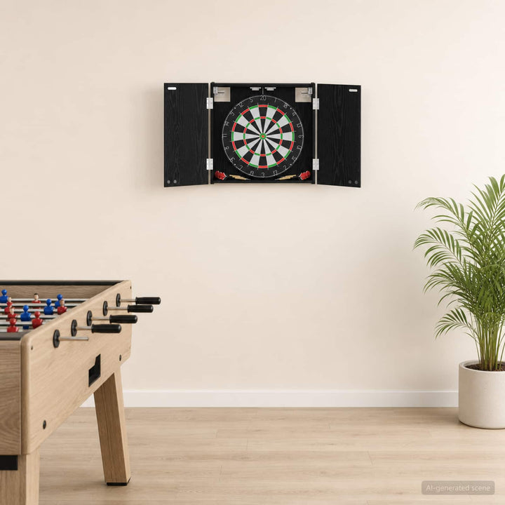 Dartboard Skab Sort eg 56 x 12 x 53,5 cm Konstrueret træ