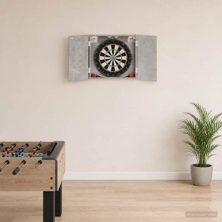 Dartboard Skab Betongrå 56 x 12 x 53,5 cm Konstrueret træ