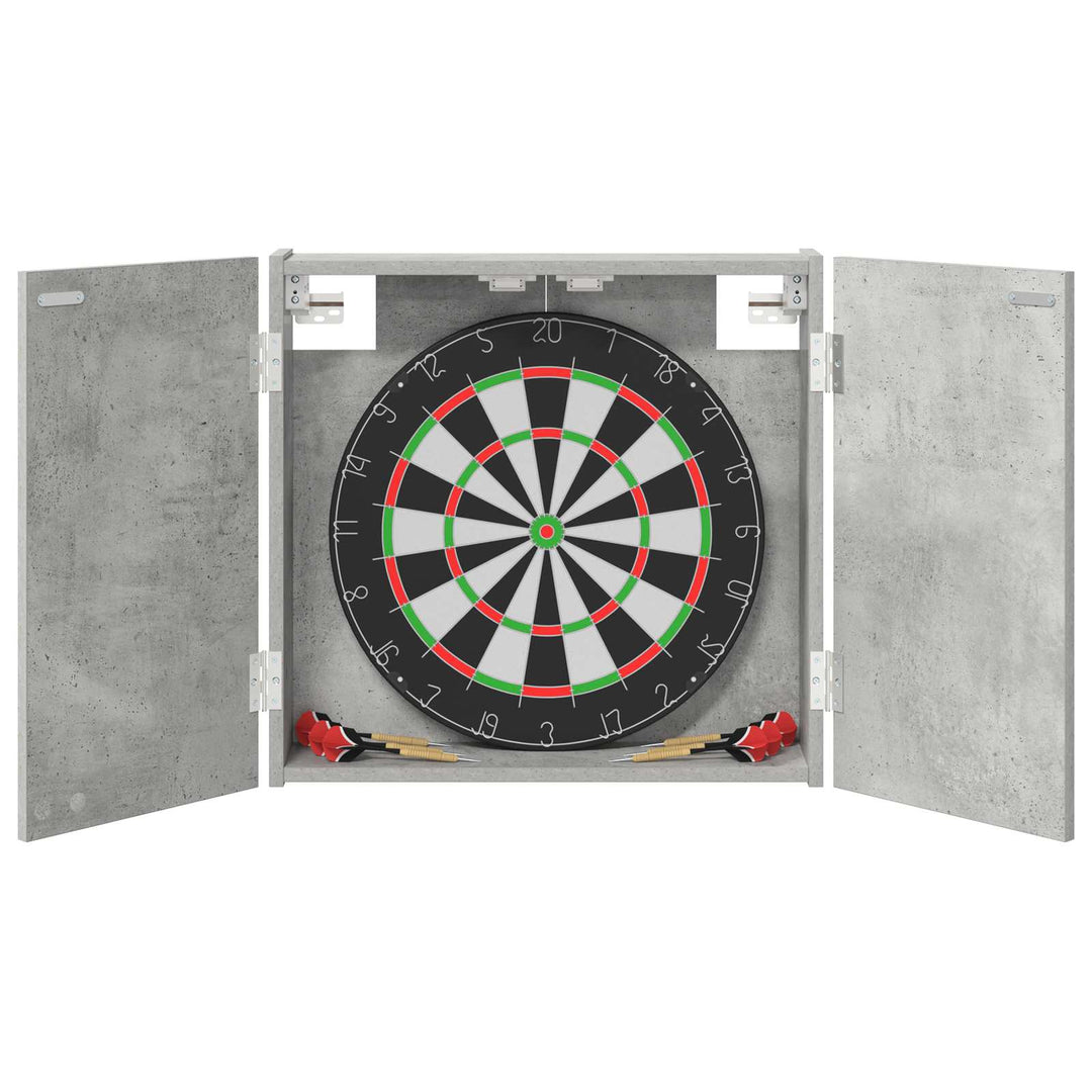 Dartboard Skab Betongrå 56 x 12 x 53,5 cm Konstrueret træ