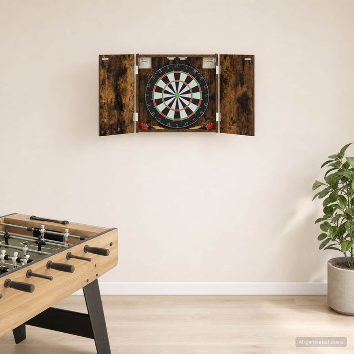 Dartboard Skab Røget eg 56 x 12 x 53,5 cm Konstrueret træ