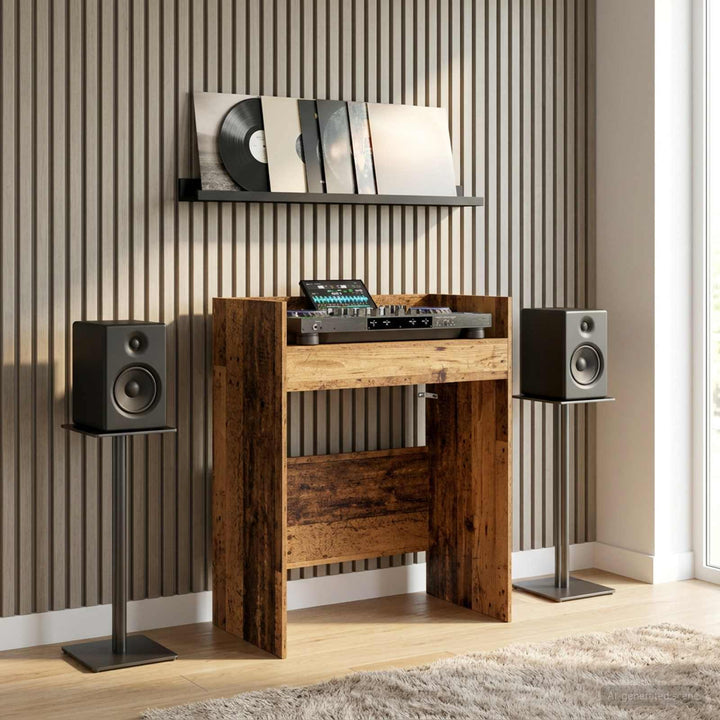DJ Bord Gammelt træ 102 x 45 x 102 cm Konstrueret træ