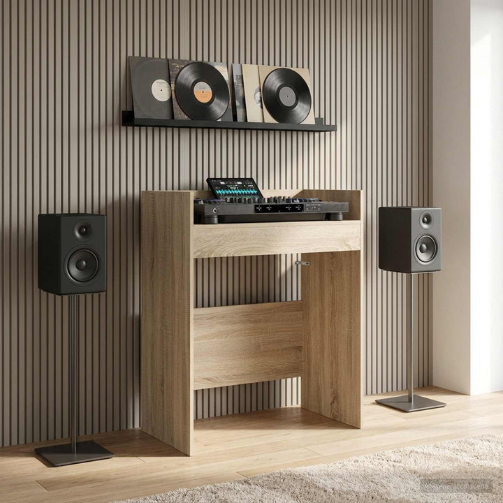 DJ Bord Sonoma-eg 82 x 45 x 102 cm Konstrueret træ