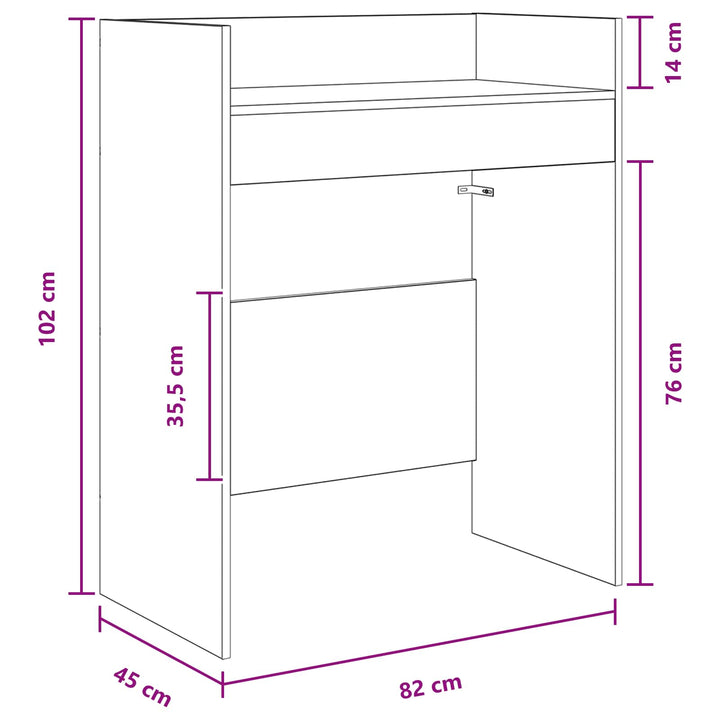 DJ Bord Artisan-eg 82 x 45 x 102 cm Konstrueret træ