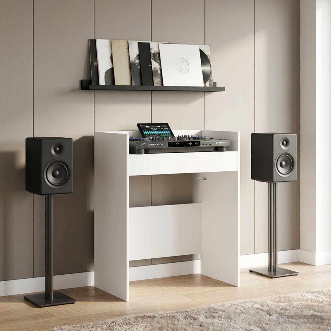 DJ Bord Hvid 62 x 45 x 102 cm Konstrueret træ