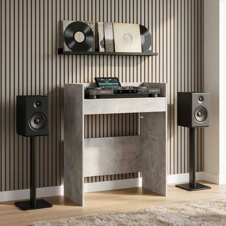 DJ Bord Betongrå 62 x 45 x 102 cm Konstrueret træ