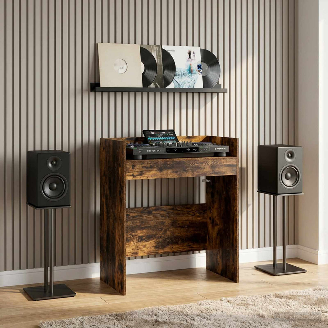 DJ Bord Røget eg 62 x 45 x 102 cm Konstrueret træ