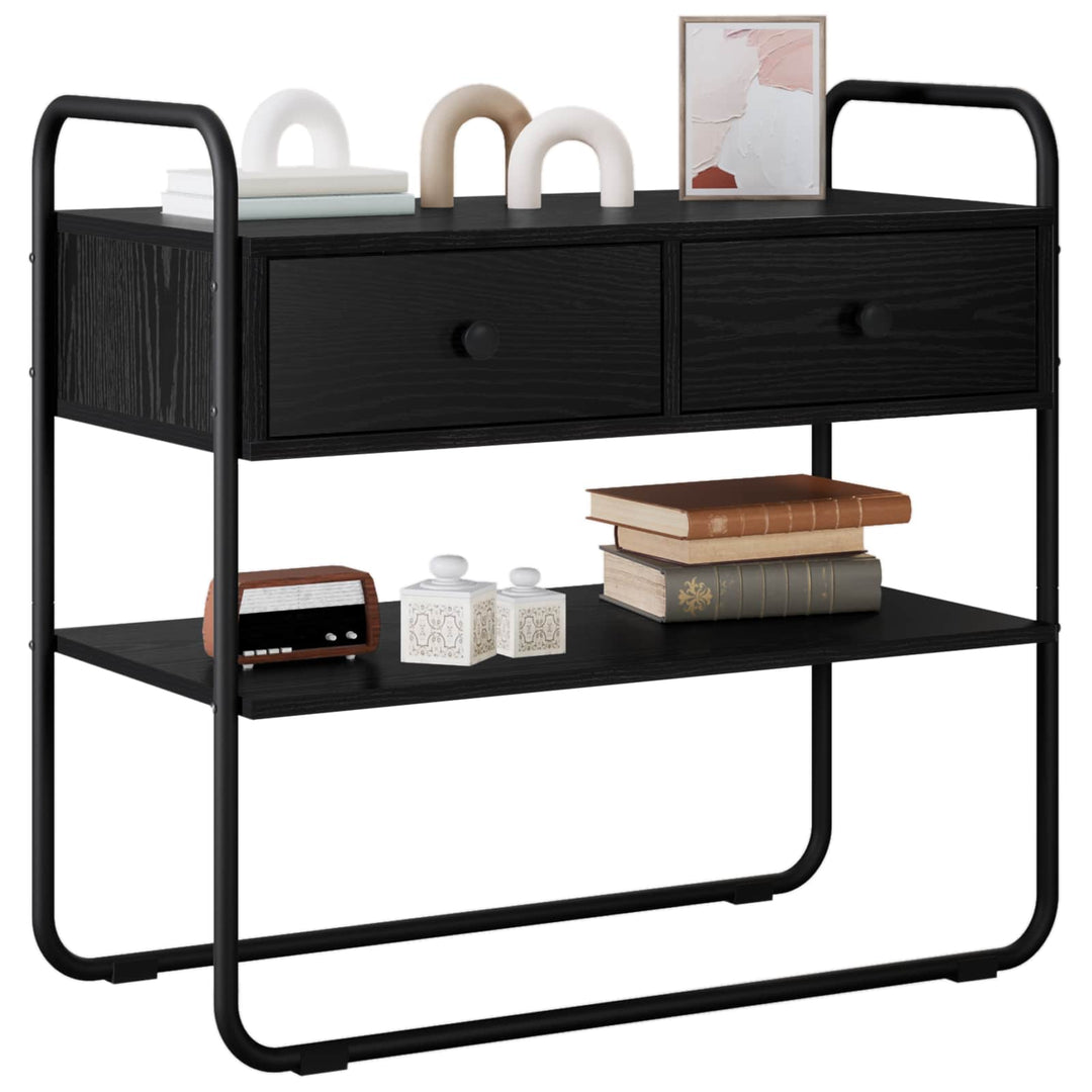 Konsolbord Sort eg 80 x 40 x 75 cm Konstrueret træ