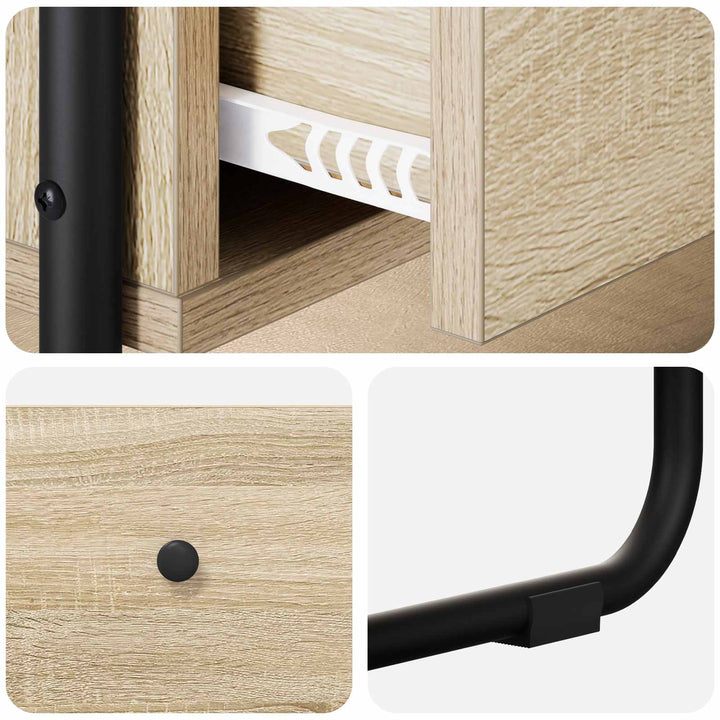 Konsolbord Sonoma-eg 80 x 40 x 75 cm Konstrueret træ