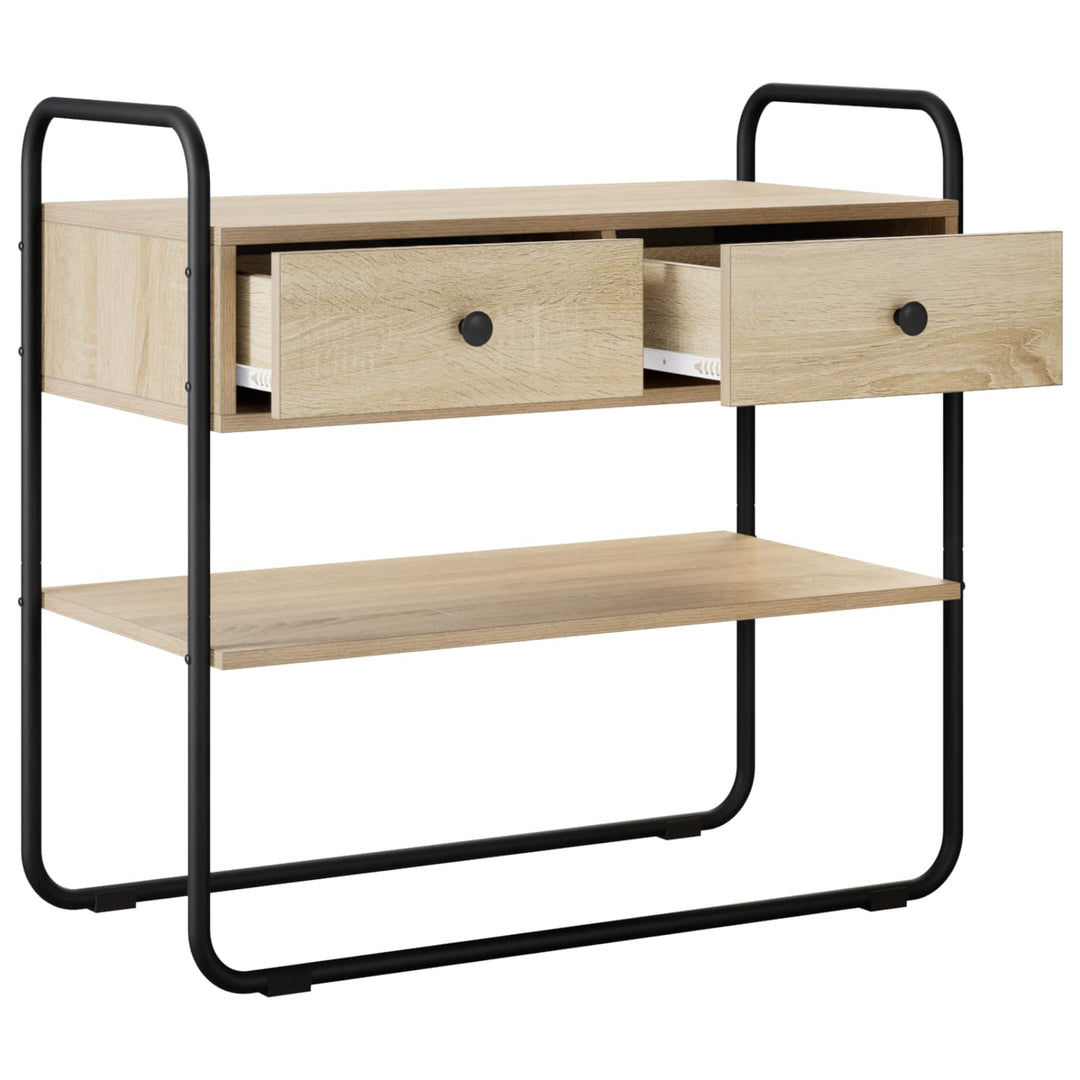 Konsolbord Sonoma-eg 80 x 40 x 75 cm Konstrueret træ