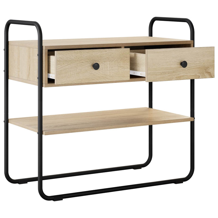 Konsolbord Sonoma-eg 80 x 40 x 75 cm Konstrueret træ