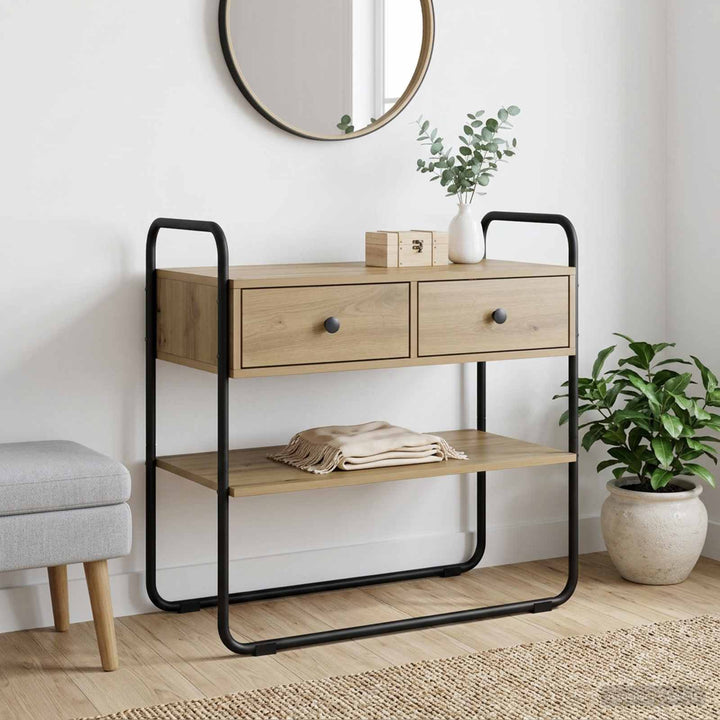 Konsolbord Artisan-eg 80 x 40 x 75 cm Konstrueret træ