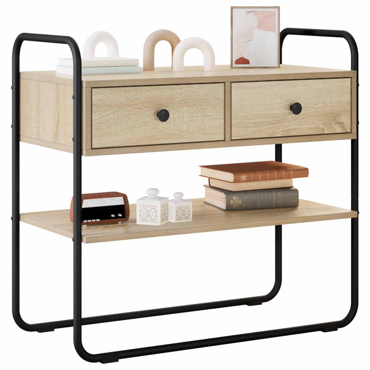Konsolbord Sonoma-eg 100 x 40 x 75 cm Konstrueret træ