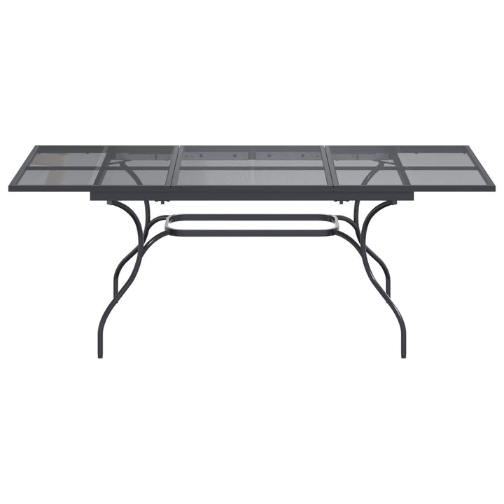 Udvidelig Mesh Spisebord Antracit 212 x 90 x 76 cm Stål