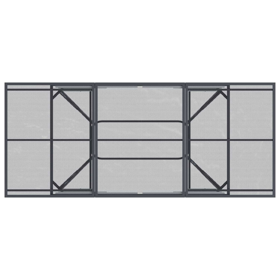 Udvidelig Mesh Spisebord Antracit 212 x 90 x 76 cm Stål