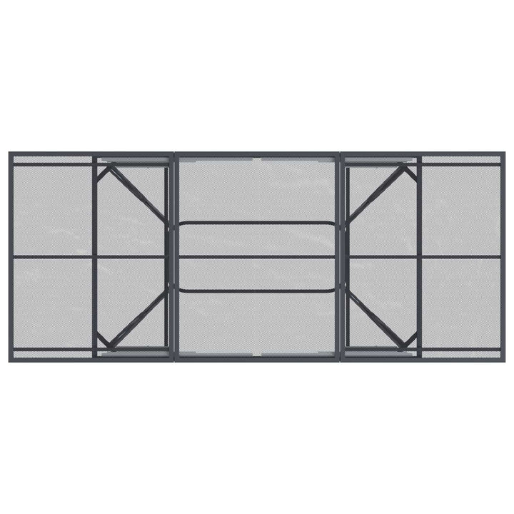 Udvidelig Mesh Spisebord Antracit 212 x 90 x 76 cm Stål
