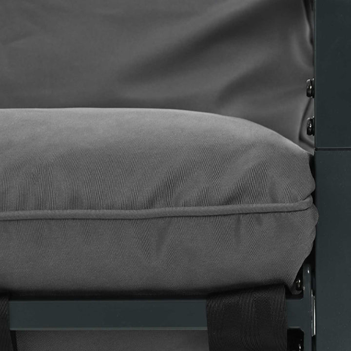 Havesofa Sæt Sort og Anthracit Stål