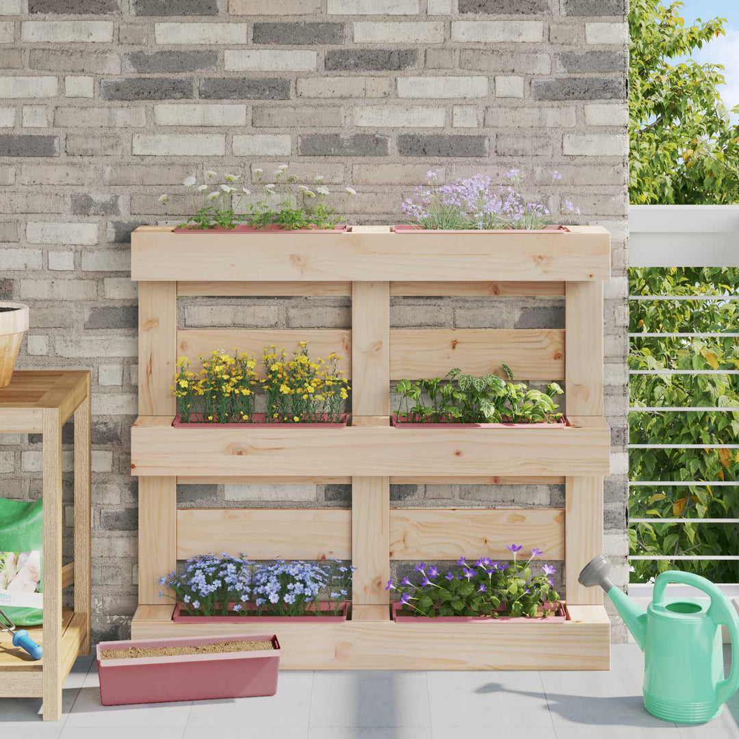 Blomsterkasser til Euro-paletter 12 pcs Brun 36,5 x 14 x 9,5 cm