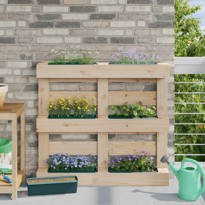 Blomsterkasser til Euro-paletter 12 pcs Grøn 36 x 13,5 x 9,5 cm