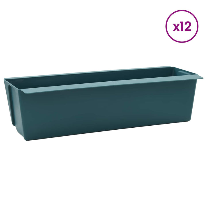Blomsterkasser til Euro-paletter 12 pcs Grøn 36 x 13,5 x 9,5 cm