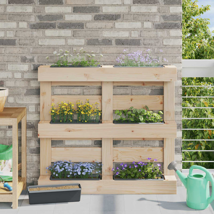 Blomsterkasser til Euro-paletter 24 pcs Grå 36 x 13,5 x 9,5 cm