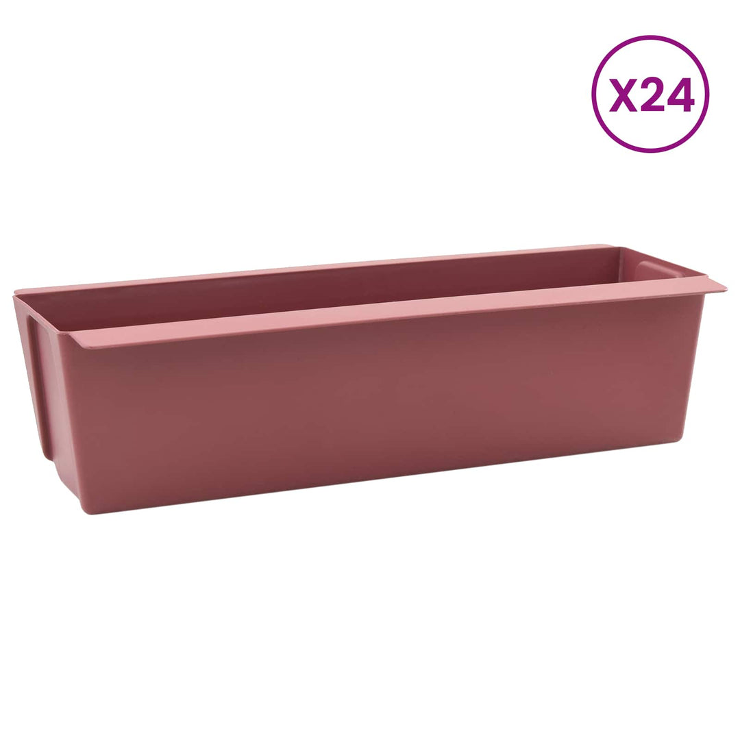 Blomsterkasser til Euro-paletter 24 pcs Brun 36 x 13,5 x 9,5 cm