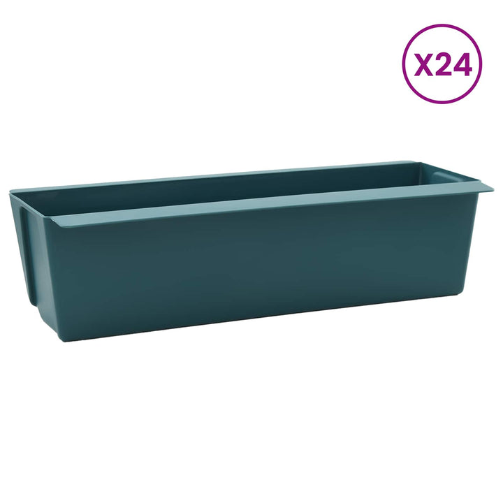 Blomsterkasser til Euro-paletter 24 pcs Grøn 36 x 13,5 x 9,5 cm