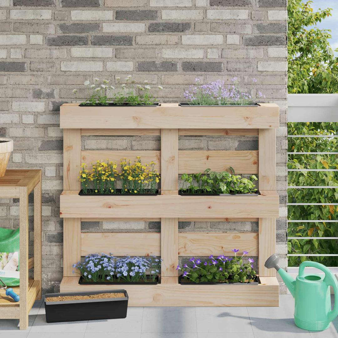 Blomsterkasser til Euro-paletter 24 pcs Sort 36 x 13,5 x 9,5 cm