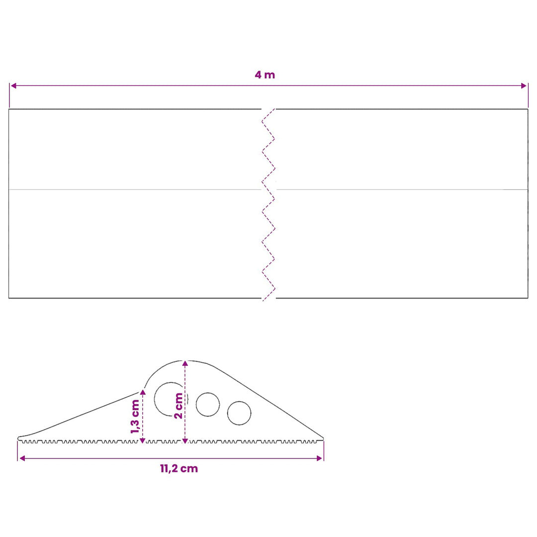 Garage Gulvforsegling Sort 112 x 20 mm 4 m EPDM gummi