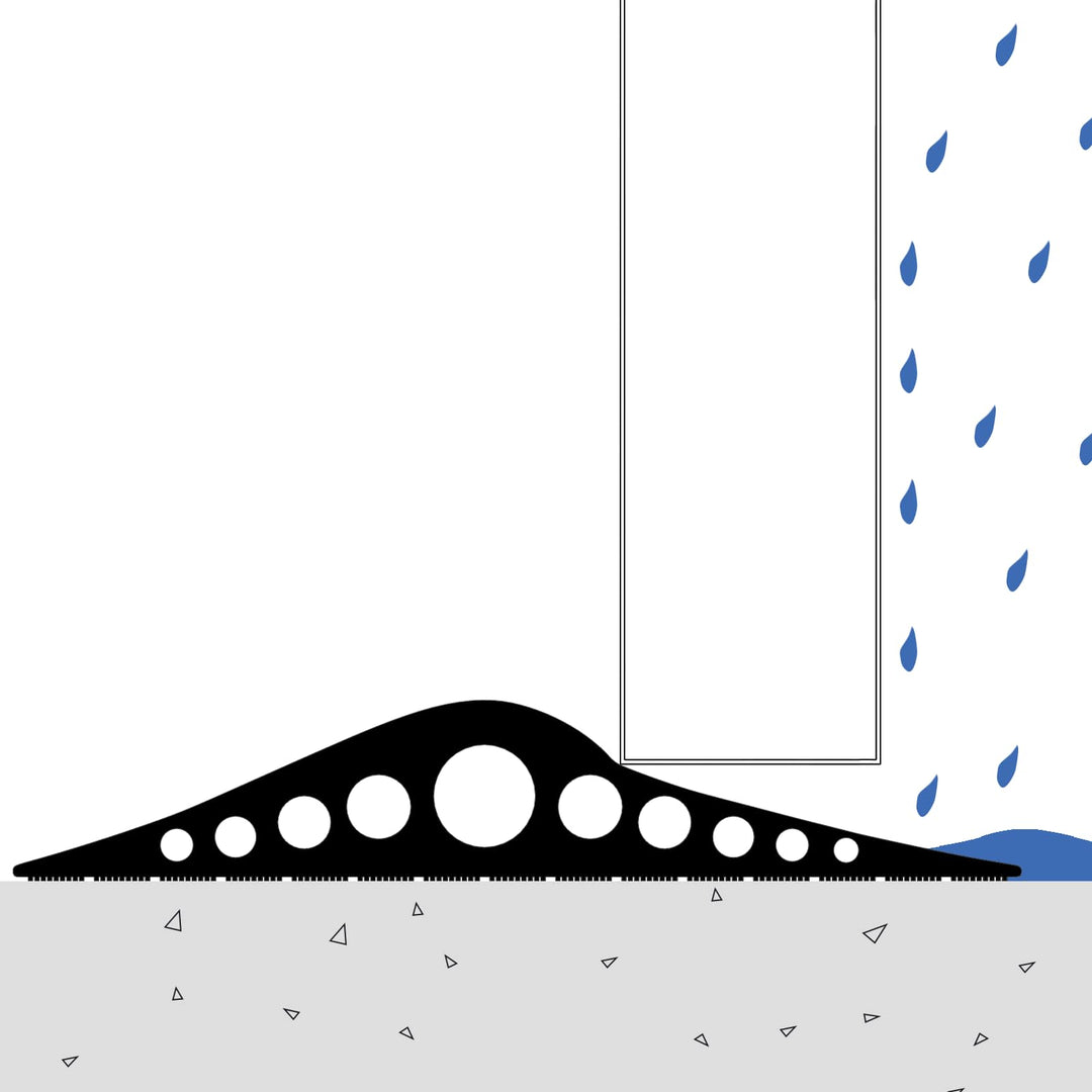 Garage Gulvforsegling Sort 155 x 28 mm 4 m EPDM gummi