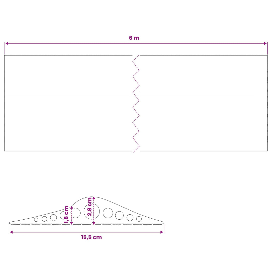 Garage Gulvforsegling Sort 155 x 28 mm 6 m EPDM gummi