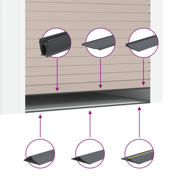 Garage Gulvforsegling Sort og Gul 12 x 90 mm 3 m PVC