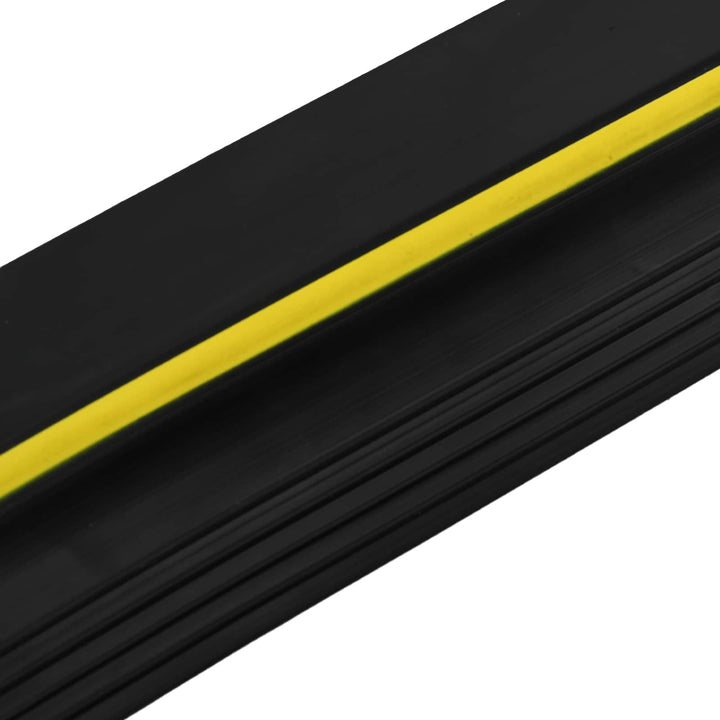 Garage Gulvforsegling Sort og Gul 12 x 90 mm 3,5 m PVC