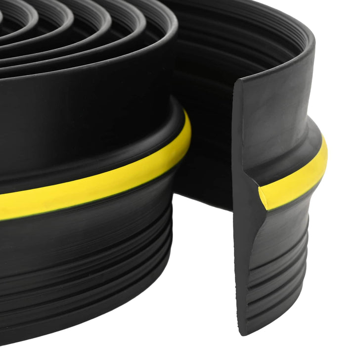 Garage Gulvforsegling Sort og Gul 12 x 90 mm 3,5 m PVC
