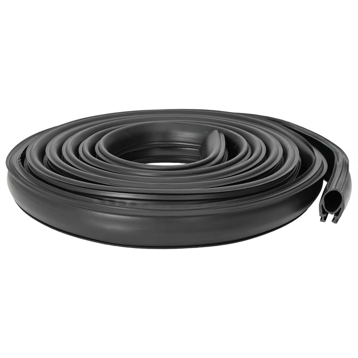 Garage Dør Tætning Sort 41 x 33 mm 4,5 m PVC