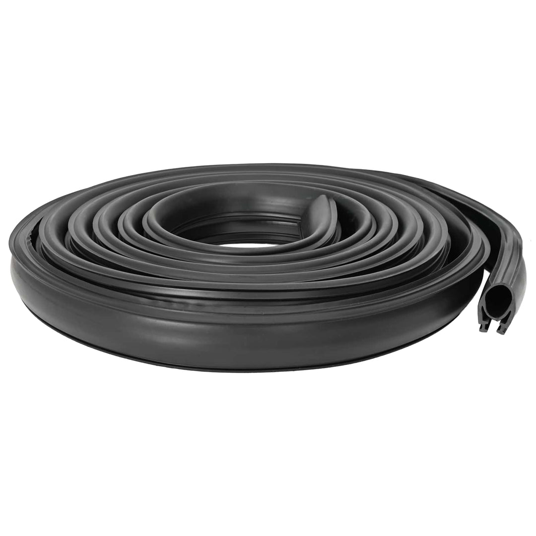 Garage Dør Tætning Sort 41 x 33 mm 5 m PVC