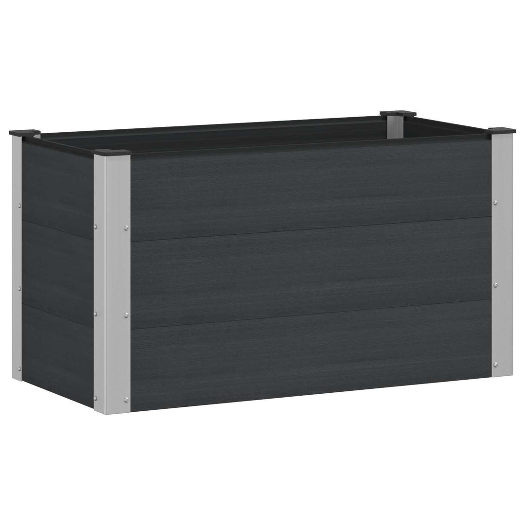 Højbed Sort 100 x 50 x 54 cm WPC og Aluminium