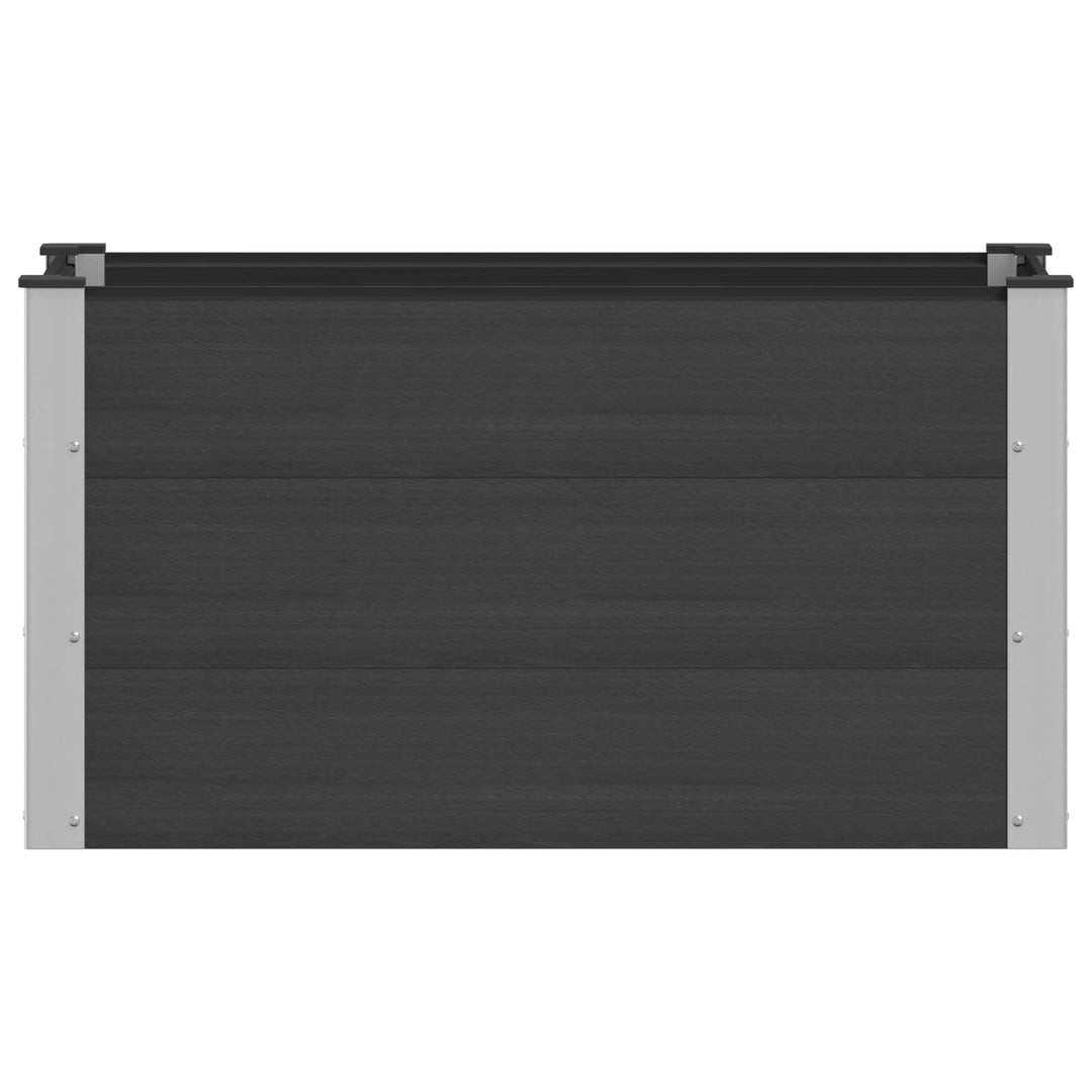 Højbed Sort 100 x 50 x 54 cm WPC og Aluminium