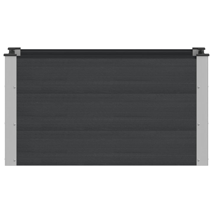 Højbed Sort 100 x 50 x 54 cm WPC og Aluminium