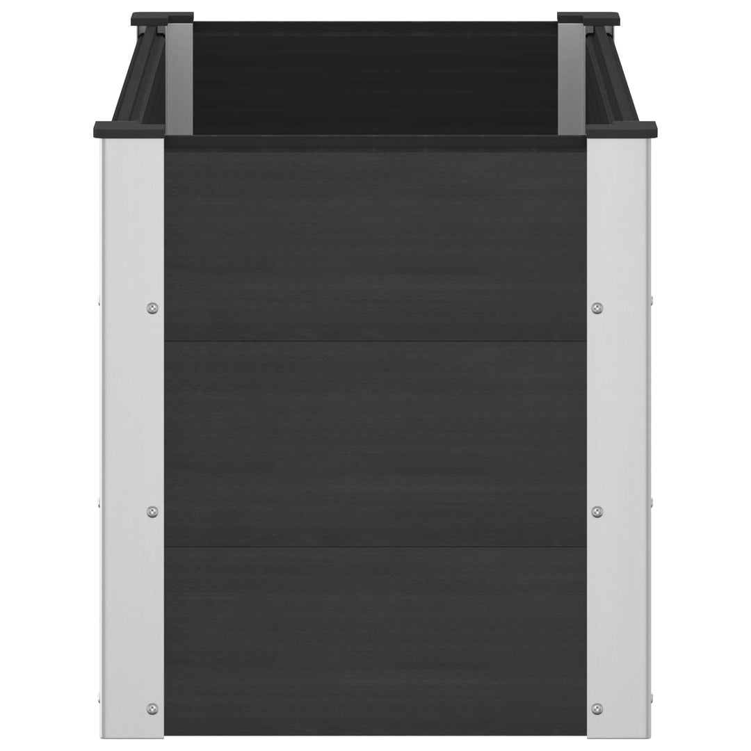 Højbed Sort 100 x 50 x 54 cm WPC og Aluminium